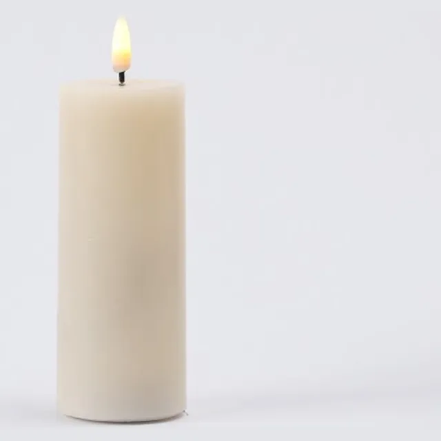 Deluxe Homeart Kaars WAX LED Cream 5x12.5cm - net een echte kaars - Deluxe Homeart Creme
