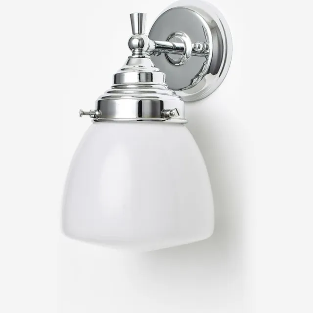 Coloured by Art Wandlamp Schoolbol Small Royal Chroom - Art Deco Trade