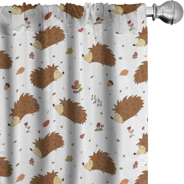 ABAKUHAUS Egel Gordijnen – 2x75x175 cm – Microvezel – Halfschaduw – Multicolor Mehrfarbig