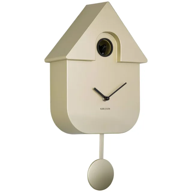 Karlsson Modern Cuckoo Metallic wandklok beige Goud