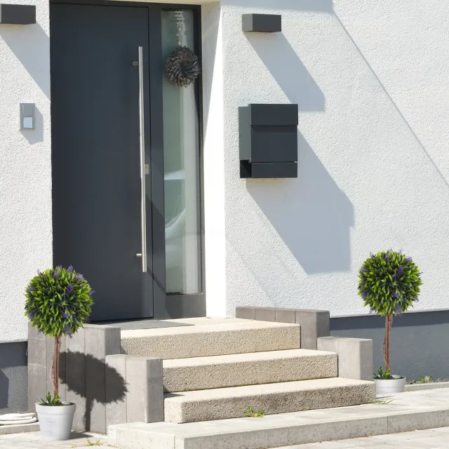 MIVRAY Kunstplant – 2-Delige Lavendelset 60 Cm – Kunststof – Groen – Voor Binnen En Buiten – Met Sierpot, Kunstmos En Stabiele Basis Green