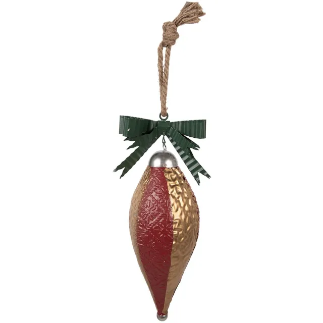 Clayre & Eef Decoratie Hanger 15x12x36 cm Rood Metaal