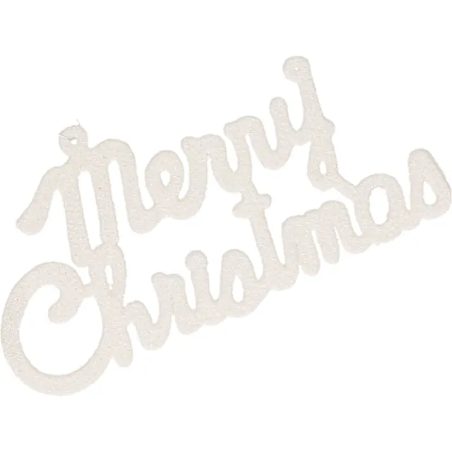 Cosy @ Home Cosy at Home Kersthangers Merry Christmas 6x - wit - kunststof - 10cm