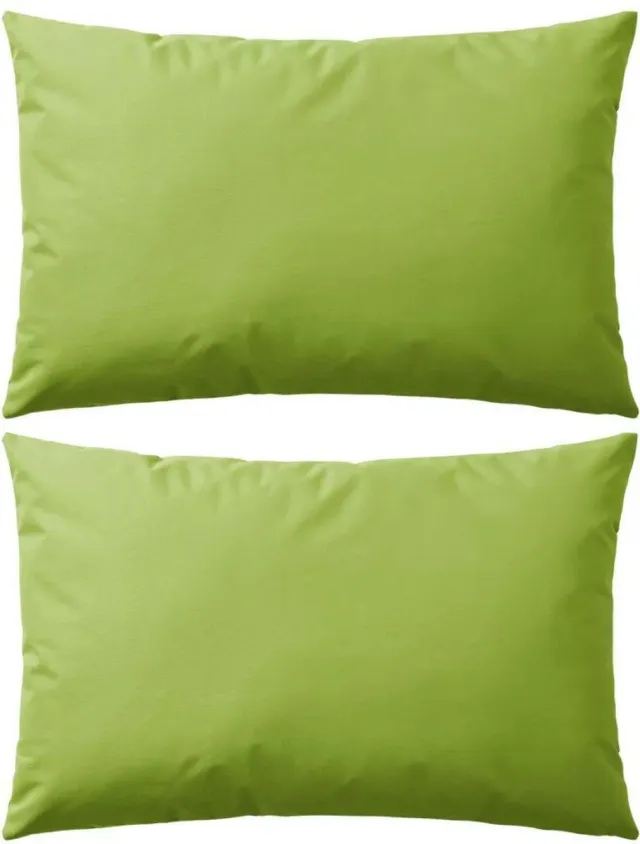 vidaXL Buitenkussens - 60x40 - cm - appeltjesgroen - 2 - st