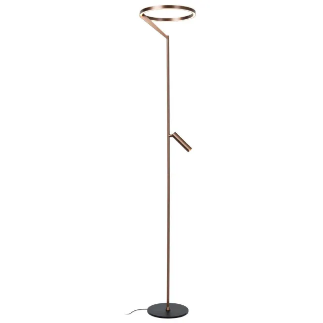 Lucide dimbare LED vloerlamp 33x33 cm - koffie