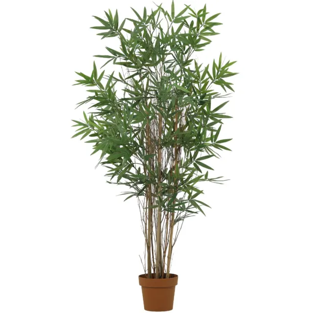 Trendyplants Kunst Bamboe - Bamboeplant - Kunstplant - Hoogte 144cm - Potmaat Ø30cm Groen