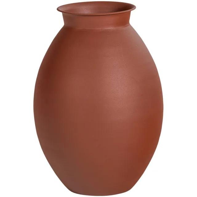 WOOOD Caro Vaas XXL - Metaal - Zand - 70x50x50 brown/red