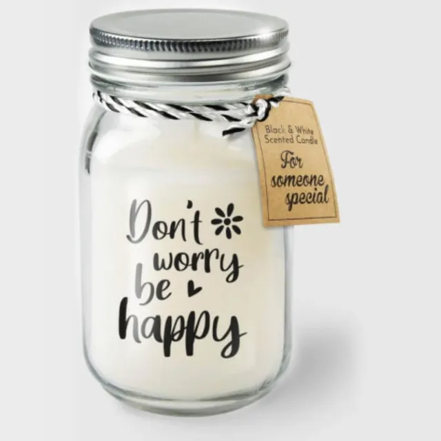 Paper dreams Geurkaars Vanille – Don't worry be happy Wit