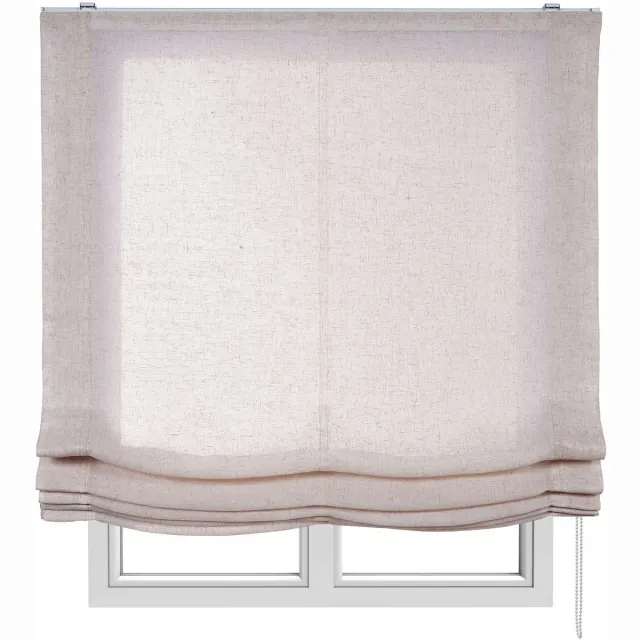 Storesdeco Vouwgordijn zonder stokken, doorschijnend, Beige, 180x175 cm