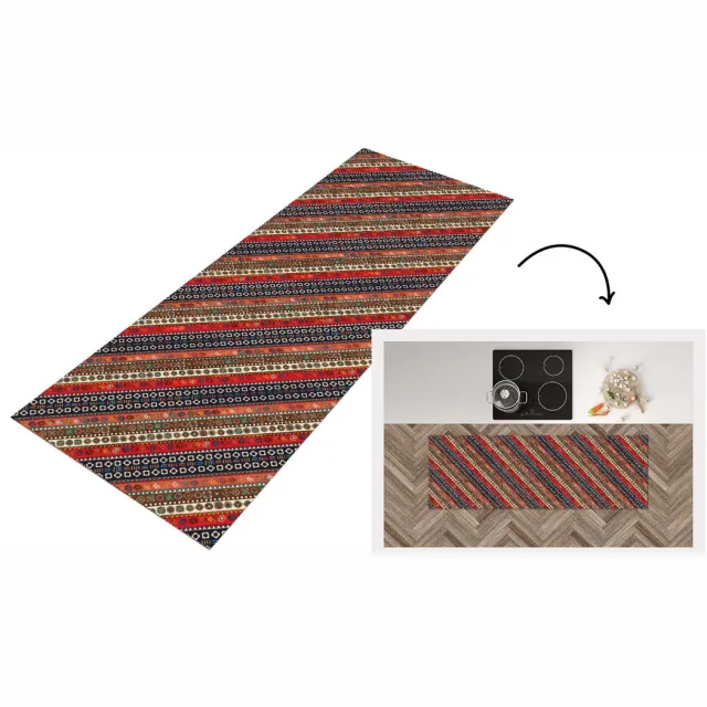 KitchenYeah Keukenloper - Loper keuken - Afrika - Patronen - Abstract - Keukenloper vinyl multicolor