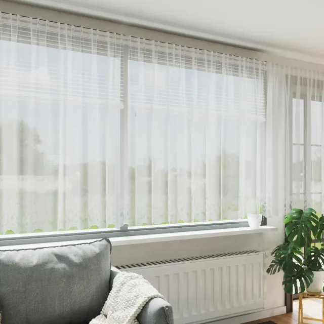 vidaXL Kantgordijn Wit 900 x 140 cm Polyester