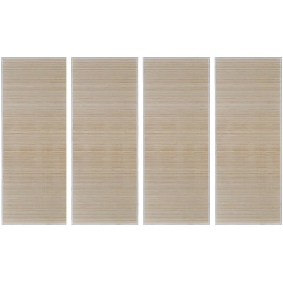 vidaXL Tapijten 4 st rechthoekig 120x180 cm bamboe natuurlijk beige, foto 3