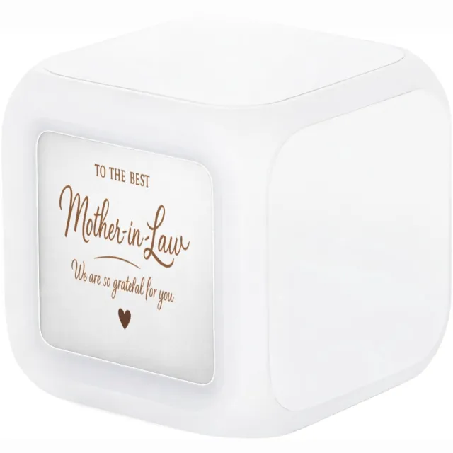 Mr Cadeautjes Digitale wekker - design Een warme typografische cadeauboodschap voor een andere fami | cadeau Wit