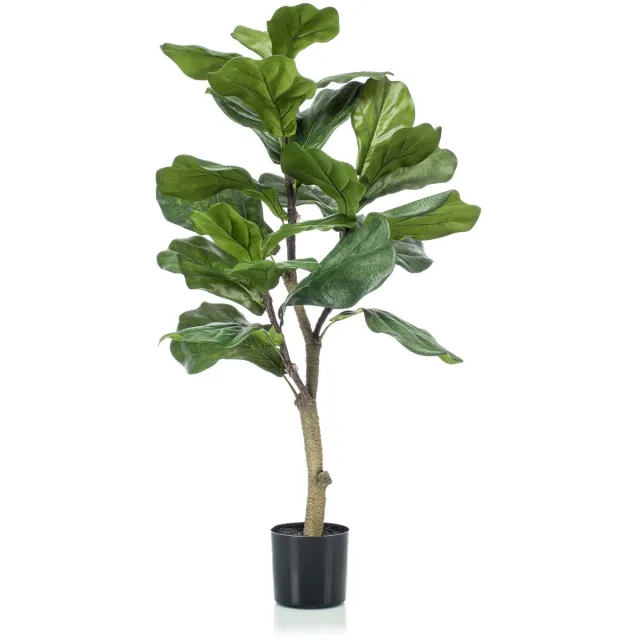 Emerald Kunstboom Ficus Lyrata 90cm - Kunstplant voor binnen - Ficus kunstplant Groen
