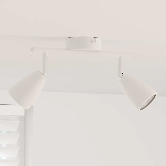 vidaXL Plafondspot met schijnwerpers Wit 25.5 x 8 x 16 cm Metaal