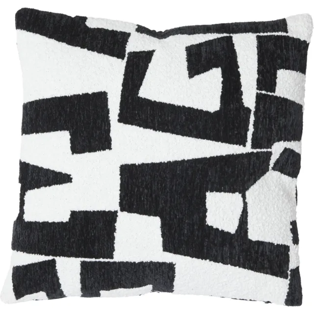 Light & Living sierkussen METRAL zwart+crème (45x45 cm) zwart/off white