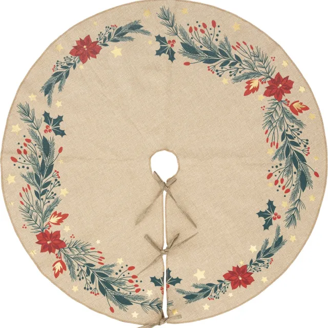 Feeric lights & Christmas Feeric christmas kerstboomrok/kerstboom kleed - D90 cm - polyester Beige