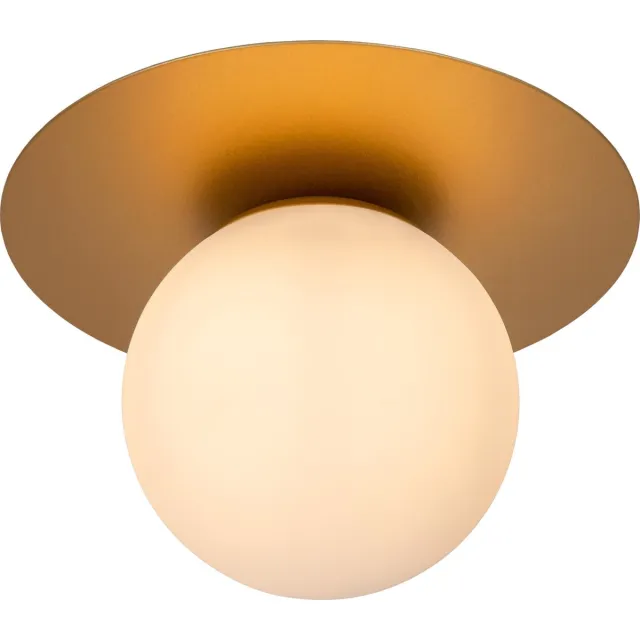 Lucide TRICIA - Plafonnière (Plafondlamp) - Ø 25 cm - 1xE27 - Mat Goud / Messing