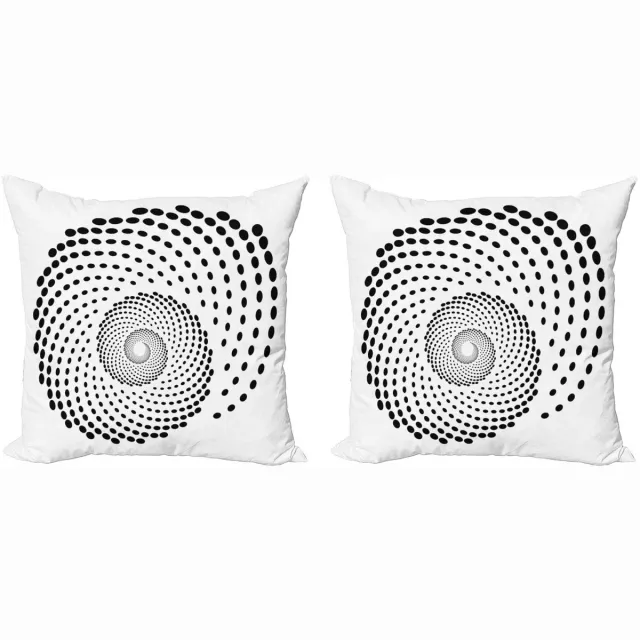 ABAKUHAUS Spiers Kussenhoes – 2x50x50 cm – dubbelzijdig bedrukt – zwart-wit