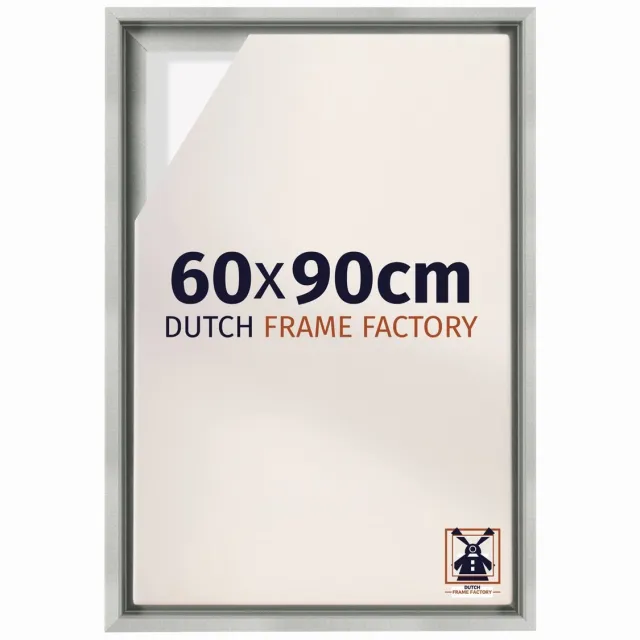 Dutch Frame Factory Baklijst 60x90 cm - Zilver Mat - Geschikt voor Canvasdoek - MDF Baklijst Lausanne