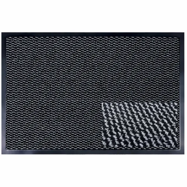 MrCarpet Sterke Antislip Deurmat 90x150cm - Absorberend en Duurzaam Zwart