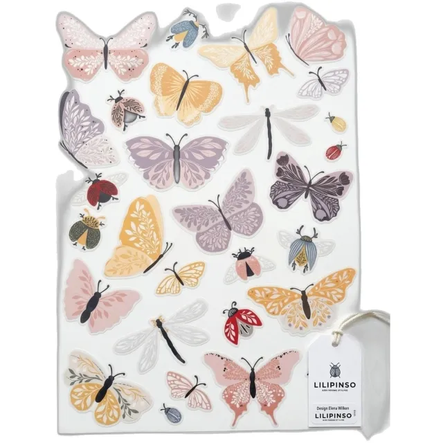 Lilipinso Countryside Muurstickers A3 - Vlinders en Kevertjes Print