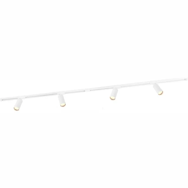 LEDVION LED Railverlichting 2M + 6 Railspots (5W - 2700K - Wit - Dimbaar) - 1-Fase