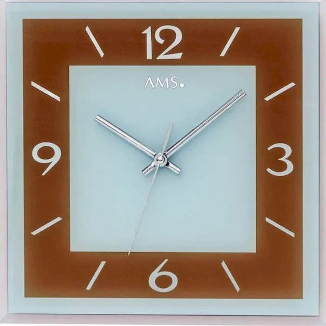 AMS Wandklok AMS - 9574 Zilverkleurig