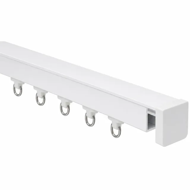 Everyday Elegance Gordijnrail - 160 cm - Wit Aluminium - Sterke en Soepel Glijdende Enkele Rail voor Zware Gordijnen