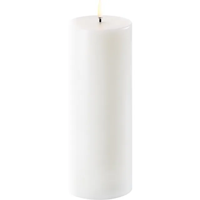 Uyuni Led Rustieke Kaars Wit - 7,8x20 cm