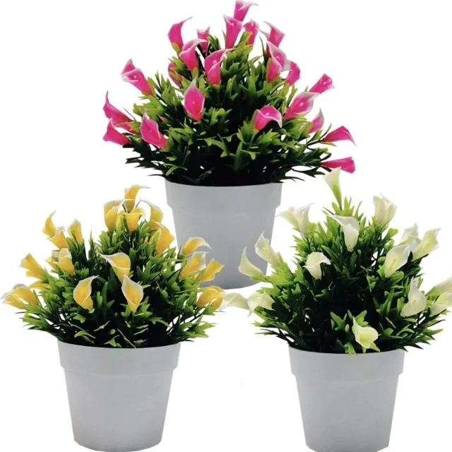 Famanu Kunstbloemen Set - Creëer sfeervolle decoraties - Ideaal voor bloemenarrangementen - Groen 3 stuks rood