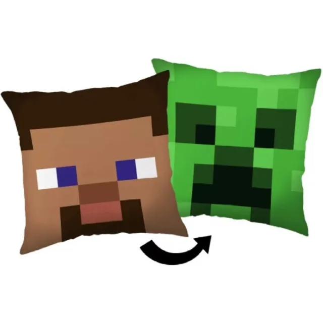 Minecraft Steve Creeper sierkussen 40X40 cm Multicolor