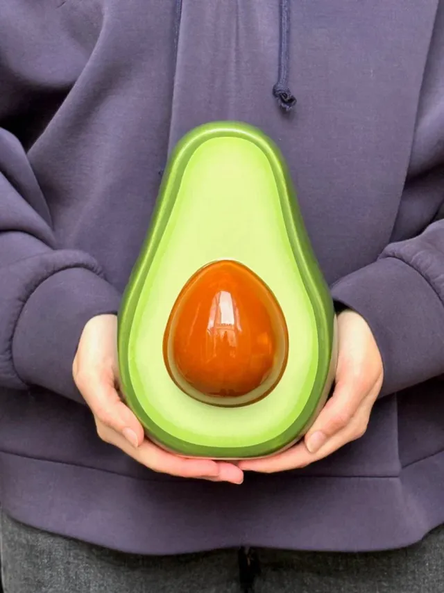 Upside Stories Vaas Avocado - kan staan of hangen multicolor