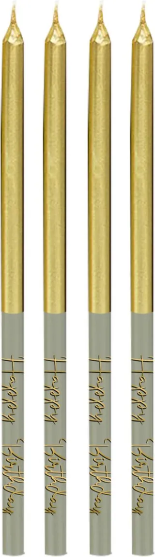 Folat Kaarsjes Golden Dawn 12,5 cm - 16 stuks Goud