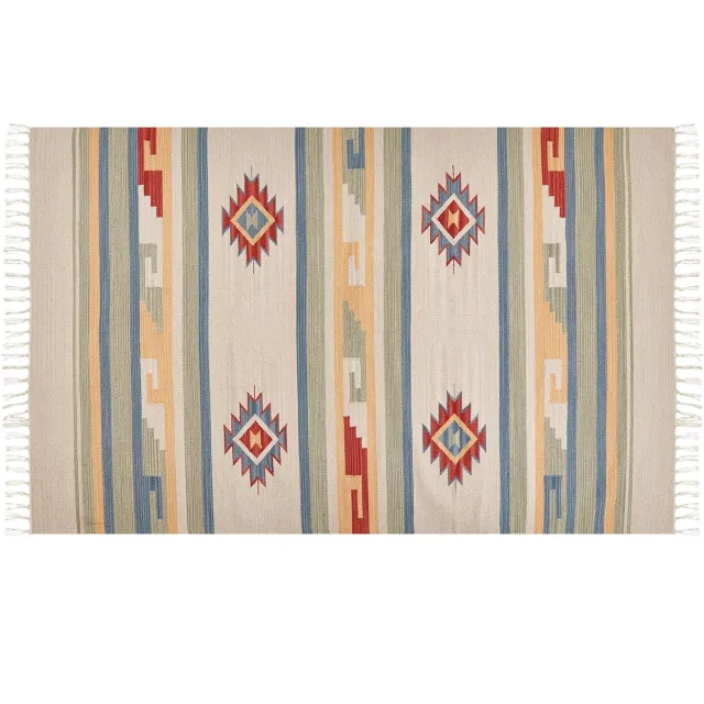 Beliani APARAN - Vloerkleed - Meerkleurig - 140 x 200 cm - Katoen