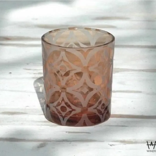 Windy Hill Theelichthouder glas / Glazen theelichthouder / Waxinelicht houder glas / Theelicht glas bruin Windy Hill Jack Large 10 x 12,5cm