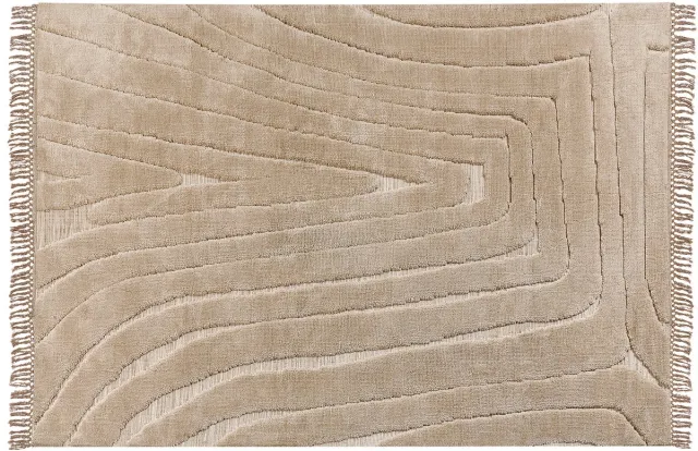 Beliani SAZOO - Vloerkleed - Beige - 160 x 230 cm - Polyester
