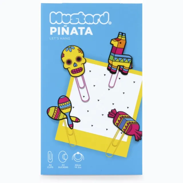 Mustard Pinata Fotoclips Set van 6 Stuks - Kunststof - Multicolor