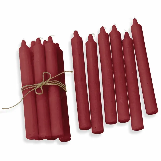 Loberon Kaars set van 12 Bauceau rood