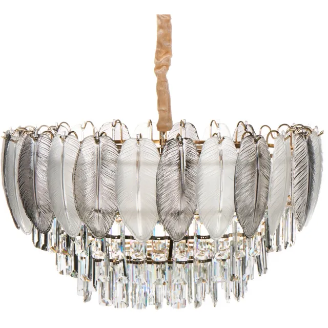 Beliani CANAGUA - Kroonluchter - Messing/Transparant - Glas