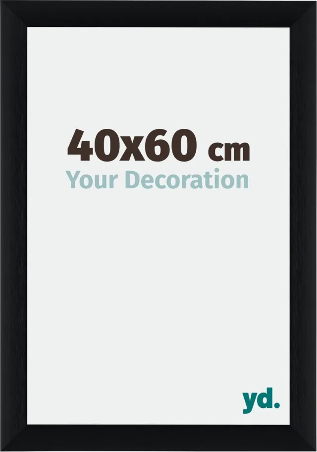 yd. Your Decoration - Fotolijst 40x60 cm - Aluminium - Zwart Geborsteld - Tucson