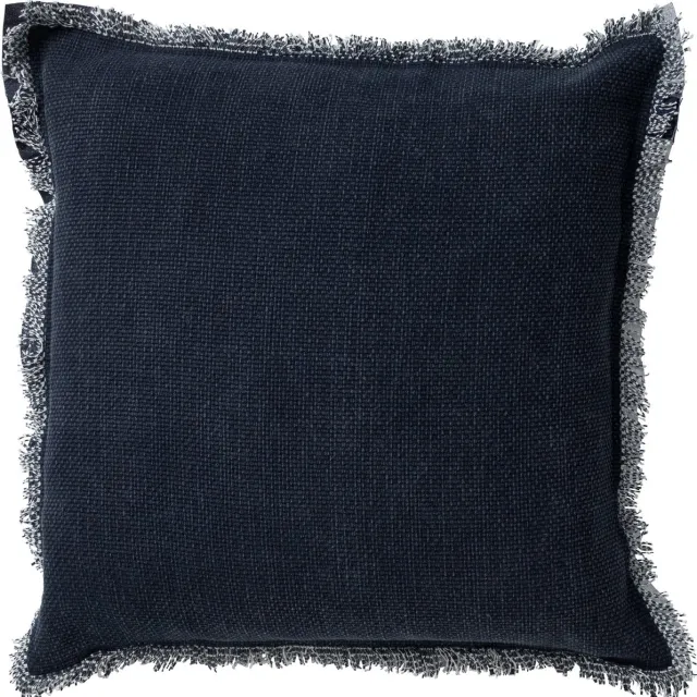 Dutch Decor BURTO - Sierkussen 60x60 cm - gewassen katoen - Insignia Blue - donkerblauw - Inclusief binnenkussen - Luxe kussens voor woonkamer & bank