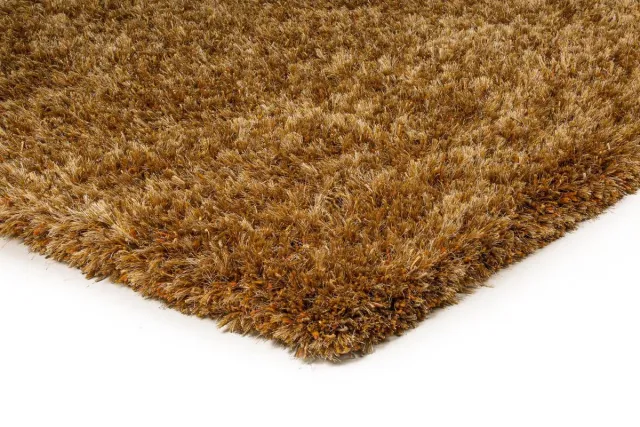 Brinkercarpets Brinker Carpets New Paulo Gold 030 Vloerkleed - 170 x 230 cm - Oranje - Rechthoekig - Polyester - Woonkamer - Gespikkeld - Shaggy - Hoogpolig, Industrieel, Modern