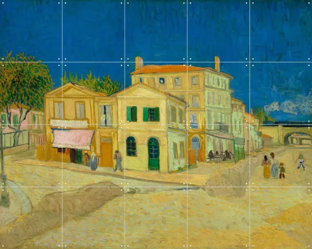 IXXI Het gele huis (1888), Vincent van Gogh (1853 - 1890) & Van Gogh Museum - 100 x 80 cm - Grote wanddecoratie en posters - Klassiek Geel