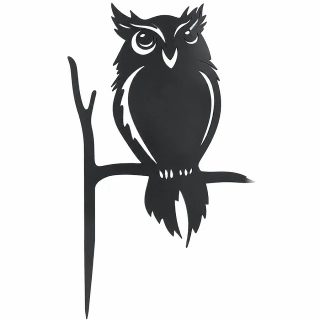 Wood & Steel Boomsteker uil,staal met zwarte poedercoat