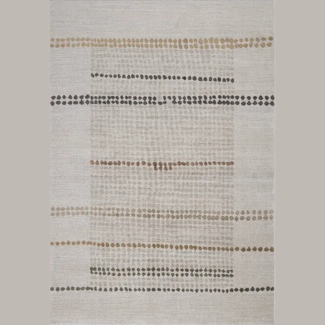 Acsento Cleos Multi Vloerkleed - 240 x 340 cm - Beige - Rechthoekig - Polyester - Eetkamer, Woonkamer, Slaapkamer - Geometrisch - Modern