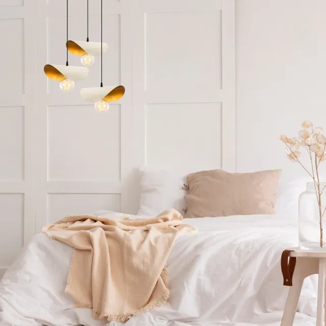Vente-unique Asir - Kroonluchter - Wit goud - 45 x 106 x 45 Multicollour