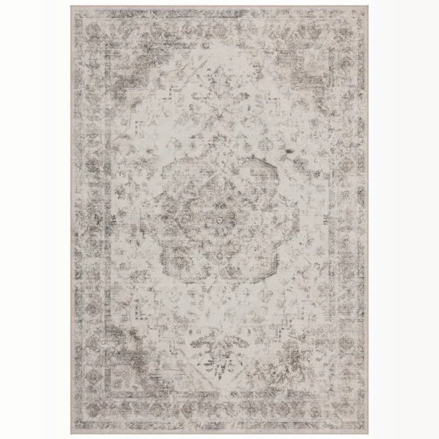 Dutch XXL Vintage Vloerkleed | Tapijt | Inka | Medaillon | Beige | 140x200 cm