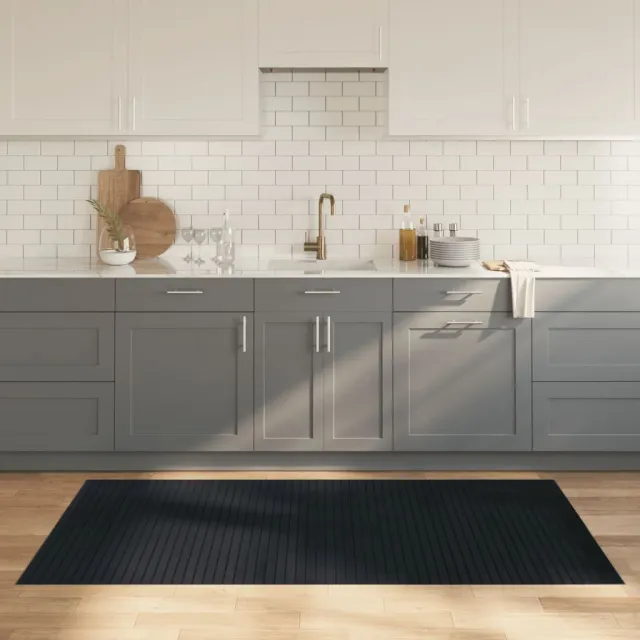 vidaXL Vloerkleed rechthoekig 100x200 cm bamboe grijs, foto 2