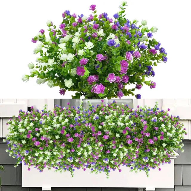 Bobbel Home Kunstbloemen Set 6 Bundels – Balkonbloemen – UV & Weerbestendig – Kunstplanten voor Buiten en Binnen Multi